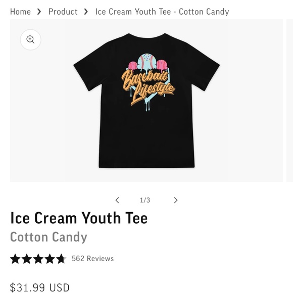Ice Cream Youth Tee Cotton Candy - Picture 1 of 4